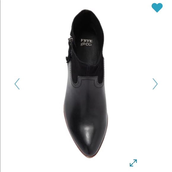 Frye Rubie black zip up leather ankle boot bootie - Picture 3 of 5